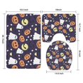 thumbnail image 3 of Halloween Ghost & Pumpkin Pattern Bathroom Rugs Sets 3 Piece,Toilet Cover Set,Absorbent Non Slip Bathroom Mats Sets with U-Shaped Contour Rug Toilet Rug Set, 3 of 5