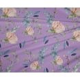 thumbnail image 4 of oneOone Polyester Lycra Pastel Purple Fabric Flower & Leaves Watercolor Fabric For Sewing Printed Craft Fabric By The Yard 56 Inch Wide, 4 of 4