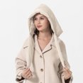 thumbnail image 1 of Sombrero Amortiguador Bufanda con capucha de plumón para mujer Diseño ligero con capucha y cuello acolchado Diseño anudado (beige), 1 of 5