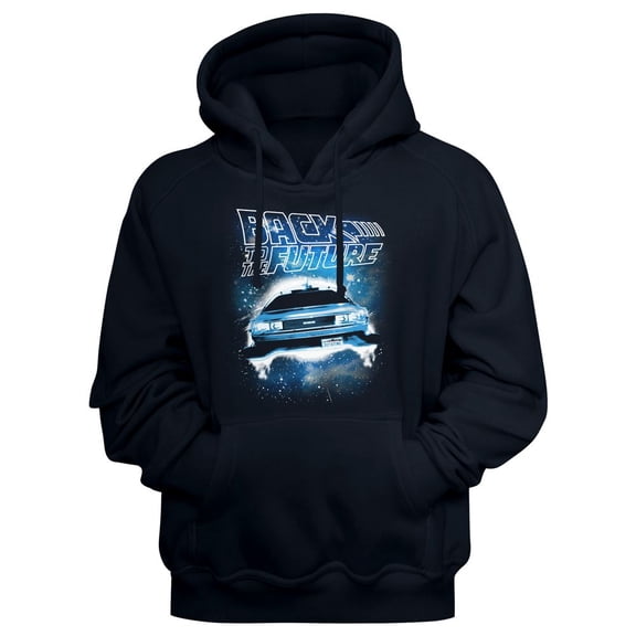 Back To The Future Spacecar Navy Adult Hoodie Sweatshirt