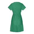 thumbnail image 3 of DailyTrove Women's Short Sleeve Wrap Dress-V-Neck-Ruffle Hem-Cotton Blend-for Casual Weekend/Summer Outing-Flattering Wrap Style, 3 of 5