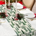 thumbnail image 6 of Christmas Winter Table Runner 13.8x108 Inch, Merry Christmas Green Pine Trees Table Decors for Seasonal Xmas Holiday Farmhouse Home Kitchen Dining Party, 6 of 6