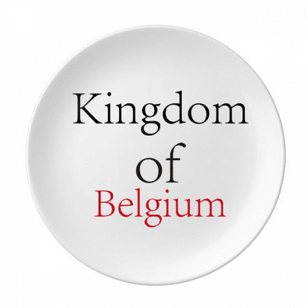 

Developed Country Belgium Represent Text Plate Decorative Porcelain Salver Tableware Dinner Dish