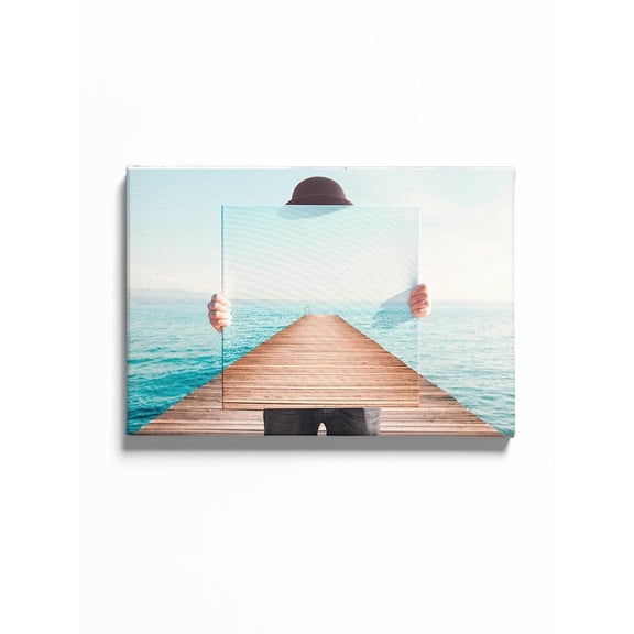 Man Holding A Painting 20x30 Canvas -Image by Shutterstock,