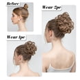 thumbnail image 4 of Moño de pelo SARLA ondulado, rizado, sintético, rubio ceniza, 4 of 6