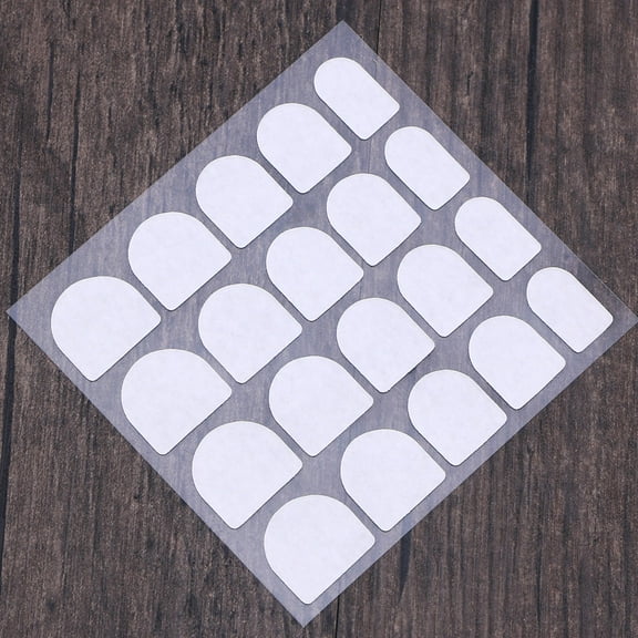 ROSENICE 10 Sheets Double-Sided Adhesive White Nail Stickers For Professional Nail Art Home Use