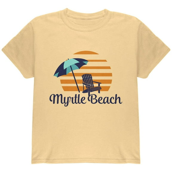 Summer Sun Sunset Myrtle Beach Youth T Shirt Yellow Haze YXL