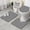 Black And White, variant on Gray Black Checkered Pattern Bathroom Rugs Sets 3 Piece,Toilet Cover Set,Absorbent Non Slip Bathroom Mats Sets with U-Shaped Contour Rug Toilet Rug Set