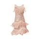 thumbnail image 2 of Vestido de baile latino para mujer, vestido con flecos, para actuaciones en clubes y fiestas de graduación. Oro XL, 2 of 9