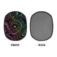 thumbnail image 2 of Pofeuu Rainbow Glitter Print Silicone Pot Mat Mitten With Hanging Loop Heat Resistant Oven Mitts Non-Slip Bbq Baking Smoking Potholders, 2 of 7