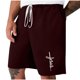 thumbnail image 1 of Mens Casual Shorts Lace-Up Elástico Cintura Bolsillo Ejercicio Fitness Hogar Pantalones de Media Longitud para Diario, 1 of 4
