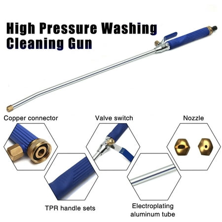 Aluminum High Pressure Washing Cleaning Gun Water Spray Hose Jet Nozzle 15m Spray