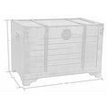 thumbnail image 5 of Old Fashioned Large Natural Wood Storage Trunk and Coffee Table, 5 of 8