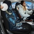 thumbnail image 2 of Uorisanigo Universal Car Seat Cover for Front Only Washable Moon Blue Butterfly High Back Bucket Seat Covers - Fit Most Cars, Trucks, SUVS, Vans 2 PCS Car Seats Protectors, 2 of 7