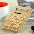 thumbnail image 4 of Calculadora Ecológica Bambú Calculadora Electrónica Contador Función Estándar 12 Dígitos Solar Y Batería Doble Para La Escuela Minorista De La Escuela En Casa Tienda Minorista, 4 of 7