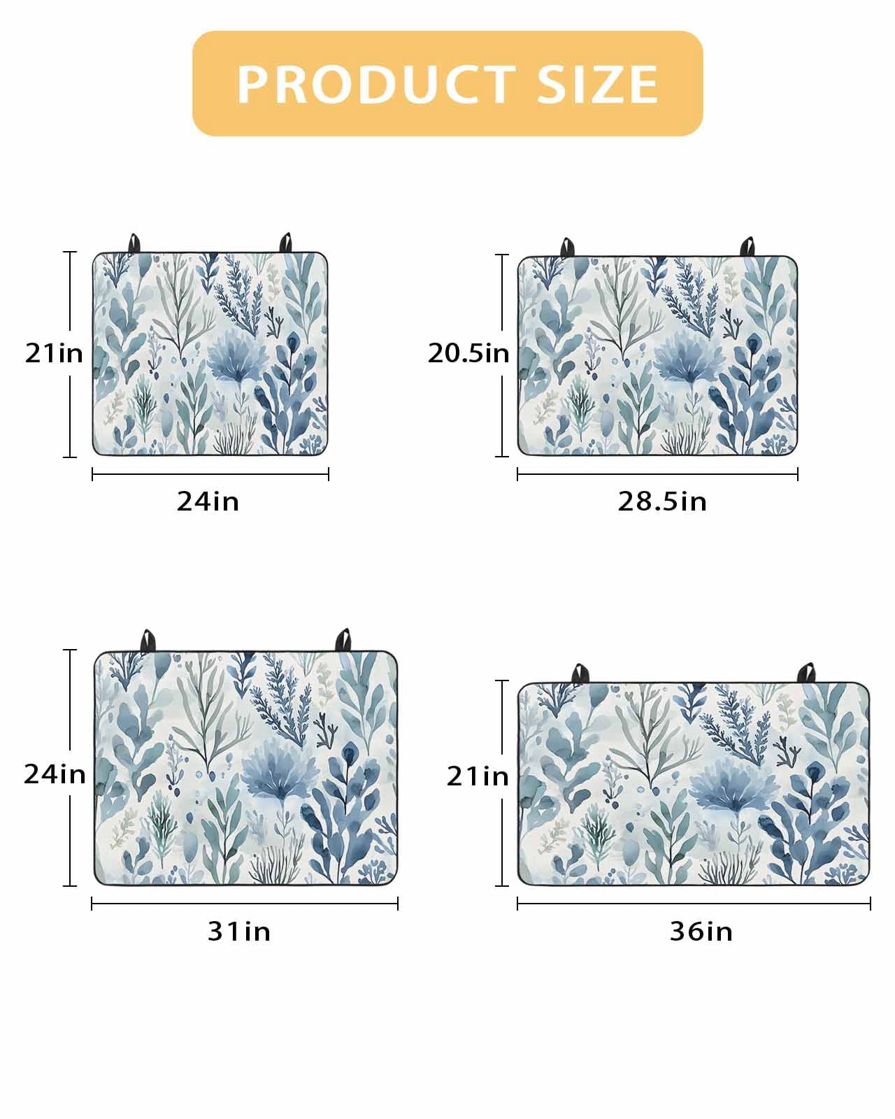 nqOlkjepod Large Induction Cooktop Protector Mat 36"x21", Blue Botanical Stove Top Covers for Electric Stove, Spring Summer Leaf Pastoral Vintage Stove Burner Cover Mats, Glass Top Stove Cover