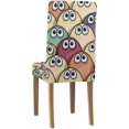 thumbnail image 2 of KXMDXA Cute Many Colored Frightened Monsters Stretch Chair Cover Protector Seat Slipcover for Dining Room Hotel Wedding Party Set of 1, 2 of 5