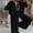Black, variant on [Casual Pants Suit] Casual Solid Color Women's Pants Suit | Half Sleeve V-Neck Top And Wide Leg Pants Clothing