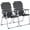 Black, variant on Yuanmin Aluminum Oversize Patio Lawn Chairs Folding Set of 2 with Detachable Cup Holder, Webbed Beach Chair Folding Chair Outdoor Portable Camping Chair for Yard, Garden