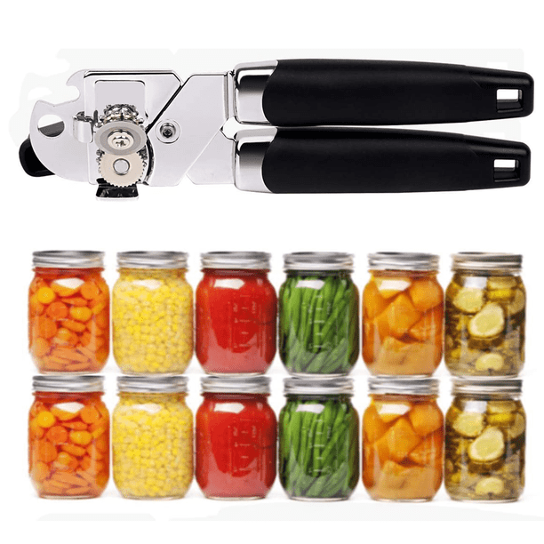 Abrebotellas Multifunción Para Manos Débiles – Abrelatas De Palanca Con Ruedas Metálicas – Ajustable Para Tapas De 1 A 3 Pulgadas