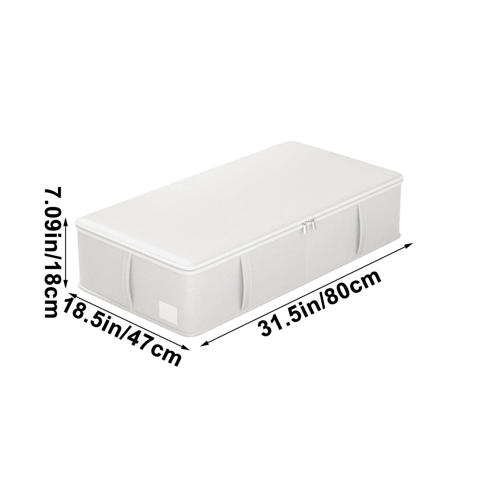 Underbed Storage Box, Flat Low Profile Drawer Organizer for Seasonal Clothes, Quilts, Blankets, Shoes, Home Organization, Space Saving Container with Lid