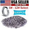thumbnail image 2 of 100 Stainless Steel Fishing Split Rings 25LB-350LB Heavy Saltwater Duty Big Game, 2 of 9