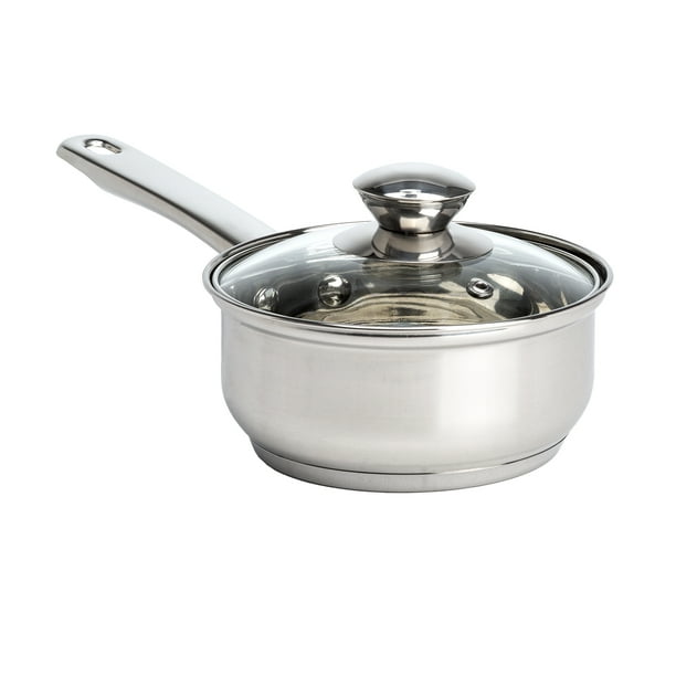 Ecolution Pure Intentions Stainless Steel Saucepan with Glass Lid, Oven
