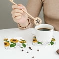 thumbnail image 6 of Balery 4 Pcs Plump Sunflower And Sketchleather Coasters Set, Drink Table Cup Coasters For Living Room Kitchen Coffee Decor, 6 of 9