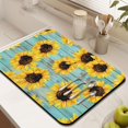 thumbnail image 3 of 2 Pack Washable Rubber Sunflower Cute Floral Dish Drying Mats for Kitchen Counter Home Large Coffee Bar Pad Accessories and Decor for Utensils Stemware (2pcs 18''x24''+19.5''x12''), 3 of 6