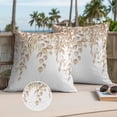 thumbnail image 2 of Brown Eucalyptus Leaves Outdoor Pillow Covers Pack of 2 Summer Farmhouses Botanical Waterproof Throw Pillow Covers Decorative Cushion Cases for Patio Garden Tent Balcony Couch 16x16 inch, 2 of 9