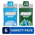 HALLS Relief Variety Pack Mountain Menthol and Assorted Mint Sugar Free