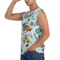 thumbnail image 3 of Bingfone Cartoon Car Racing Pattern Men's Tank Tops Workout Sleeveless Tee Shirts Running Beach Tanks for Men-3X-Large, 3 of 7
