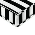 thumbnail image 4 of Jordan Manufacturing 45" x 22" Awning Onyx Black Stripe Rectangular Outdoor Deep Seat Chair Cushion Set with Ties and Welt, 4 of 9