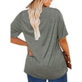 thumbnail image 4 of XCHQRTI Pumpkin Plus Size Women Tshirt Its Fall Yall Thanksgiving Short Sleeve Graphic Tees, 4 of 8