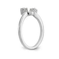 thumbnail image 6 of Solid 14K White Gold Engagement Diamond Wrap Wedding Ring Band Guard Enhancer Size 6 (Width = 2mm ) (.12 cttw.), 6 of 8
