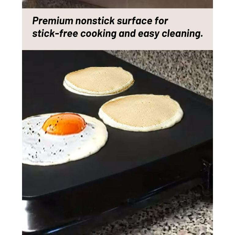  18 inch Nonstick Electric Griddle for 8 Pancakes or Eggs At  Once, with Warming Tray: Home & Kitchen