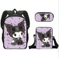 thumbnail image 3 of Kuromi Anime Backpack Set 3 Pieces with Lunch Bag and Pencil Case for Women Men, Fashion Daypack, Classic High Backpack for Teens, Travel Laptop Backpacks, 3 of 9