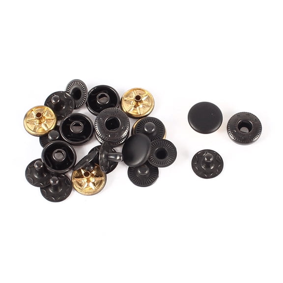 Unique Bargains 6 Sets 10mm 0.39' Snap Fasteners Poppers Press Studs Kits Sewing Buttons