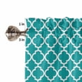 thumbnail image 4 of Teal Morocco Valances for Windows Farmhouse Kitchen Curtains Valances Rod Pocket Valance Curtains for Kitchen Windows Ethnic Boho Minimalist Abstract Geometric Window Valances for Bathroom 60"x18", 4 of 6