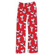 Collections Etc Red J Elasticized Waist Drawstring Lounge Pants