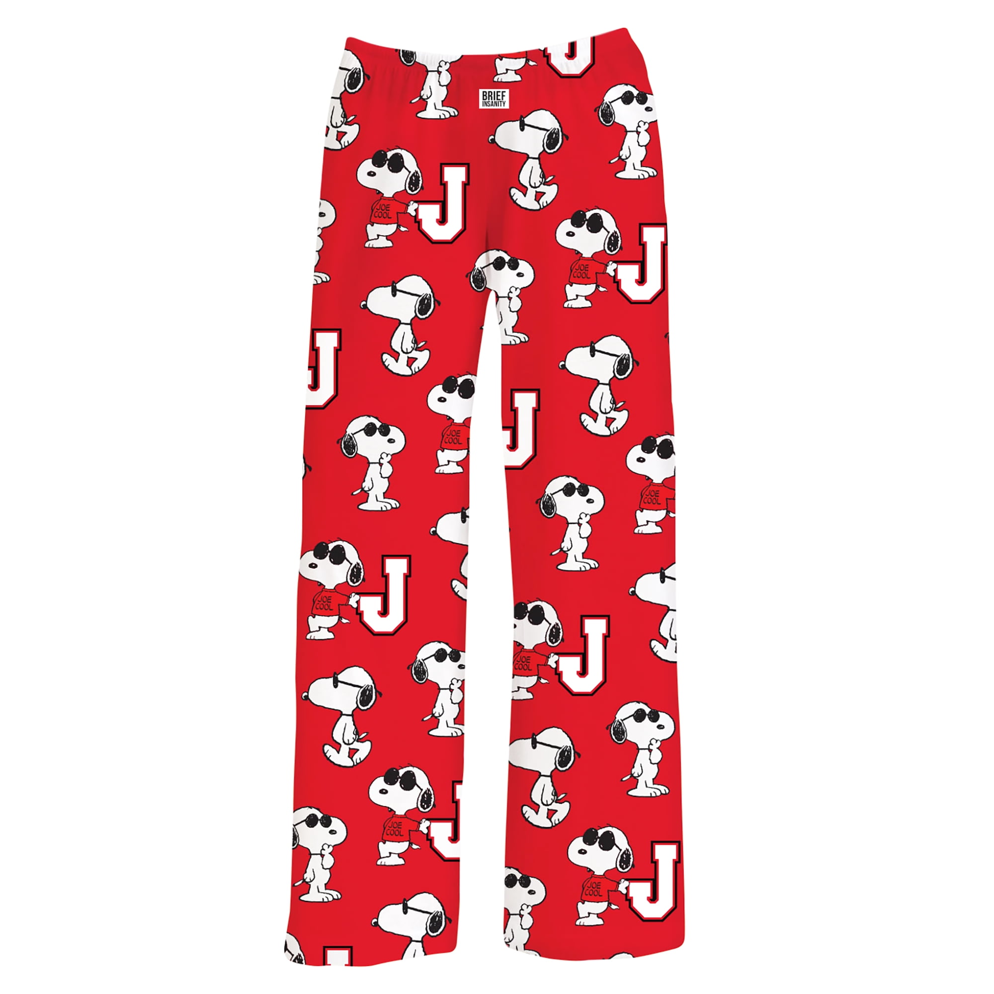 Collections Etc Red J Elasticized Waist Drawstring Lounge Pants