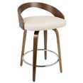 thumbnail image 3 of Tabouret de comptoir moderne milieu-du-siècle Grotto, de LumiSource, 3 of 8