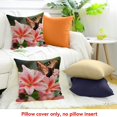 thumbnail image 4 of Throw Pillow Cover butterfly flowers water droplets Home Decor Throw Pillows Cover for Home Sofa Couch Linen 100%, 4 of 5