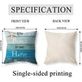 thumbnail image 3 of 1PC Summer Coastal Beach Throw Pillow Cover 18x18, Couch Decorative Outdoor Square Linen Pillow Cushion Cases for Living Room Sofa Bed, 3 of 4