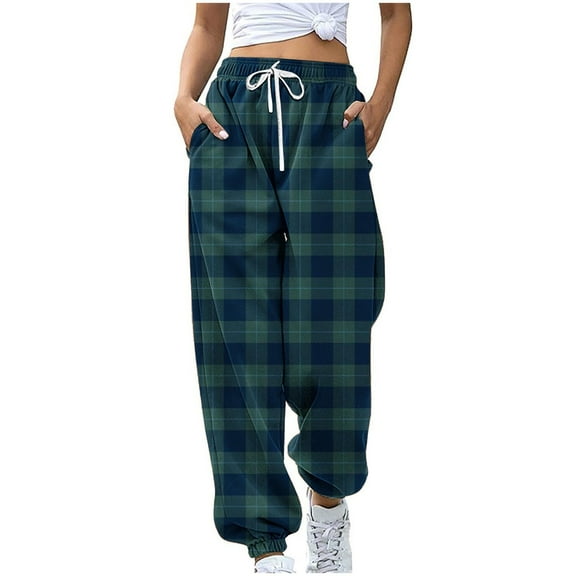 Ltctricy Women's Casual Sweatpants Cute Fashion Baggy Workout Pants Active Joggers Streetwear Comfy Wide Leg Trousers