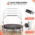 thumbnail image 6 of FED Fitness BCAN 40" Foldable Trampoline, Fitness Rebounder with Adjustable Handle, Exercise Trampoline for Adults/kids Workout Max Load 330lbs, 6 of 7