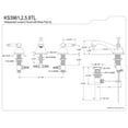 thumbnail image 3 of Kingston Brass KS3961TL Templeton 8 in. Widespread Bathroom Faucet, Polished Chrome, 3 of 3