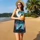 thumbnail image 3 of Balery Artistic Moon Valley Wolf Vestidos de verano para mujer con estampado: vestido holgado sin mangas, vestido playero informal y cómodo para días calurosos., 3 of 7