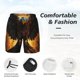 thumbnail image 3 of Balery Cool Black Eagle Bañador para hombre, shorts de playa de secado rápido con entrepierna y forro de compresión-Large, 3 of 6