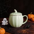 thumbnail image 7 of AYktou Fall Pumpkin Mug, Halloween Ceramic Mug Cup with Lid and Handle, 13.53Oz Thanksgiving Porcelain Coffee Cup Gifts for Adults Men Women Tabletop Cute Decorative Drink Cup, 7 of 7